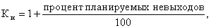 Коэффициент, учитывающий планируемые невыходы работников