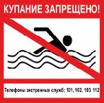 Знак Купание запрещено
