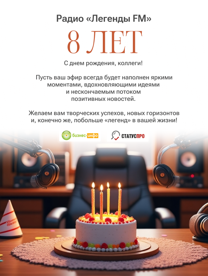 Радио «Легенды FM» 8 лет!