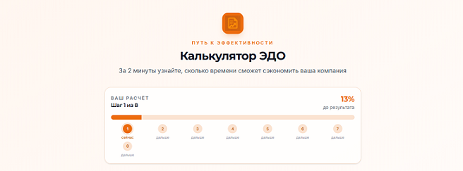 Калькулятор экономии времени на ЭДО